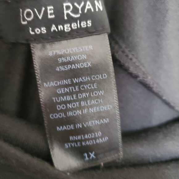 Love Ryan Los Angela Black Roll Top Maxi Skirt 1X EUC - Picture 12 of 13